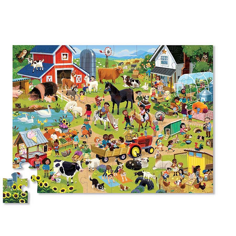 Puzzle Une journée à la ferme - CROCODILE CREEK