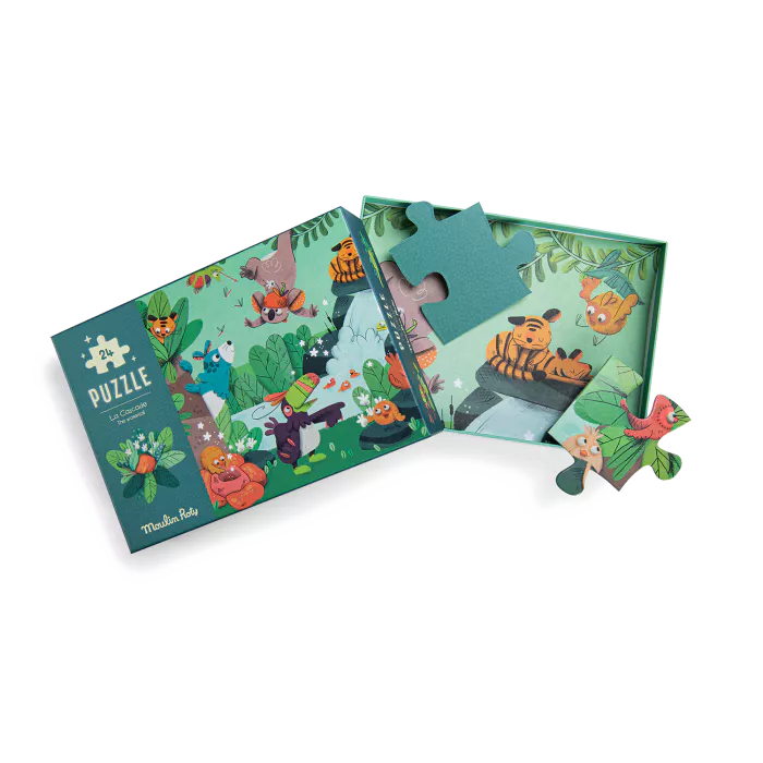 Puzzle phosphorescent La cascade 24 pièces - Dans la jungle