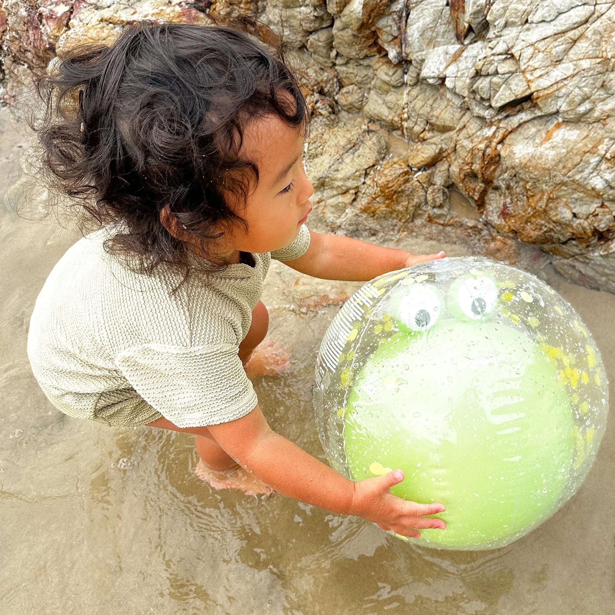 Ballon de plage gonflable 3D grenouille