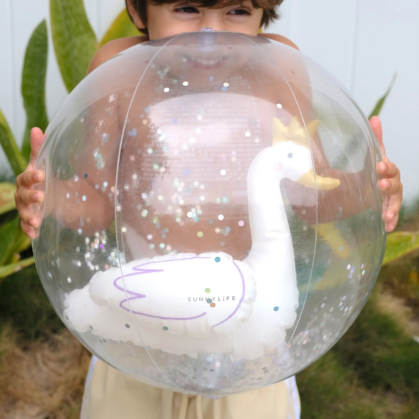 Ballon de plage gonflable 3D cygne