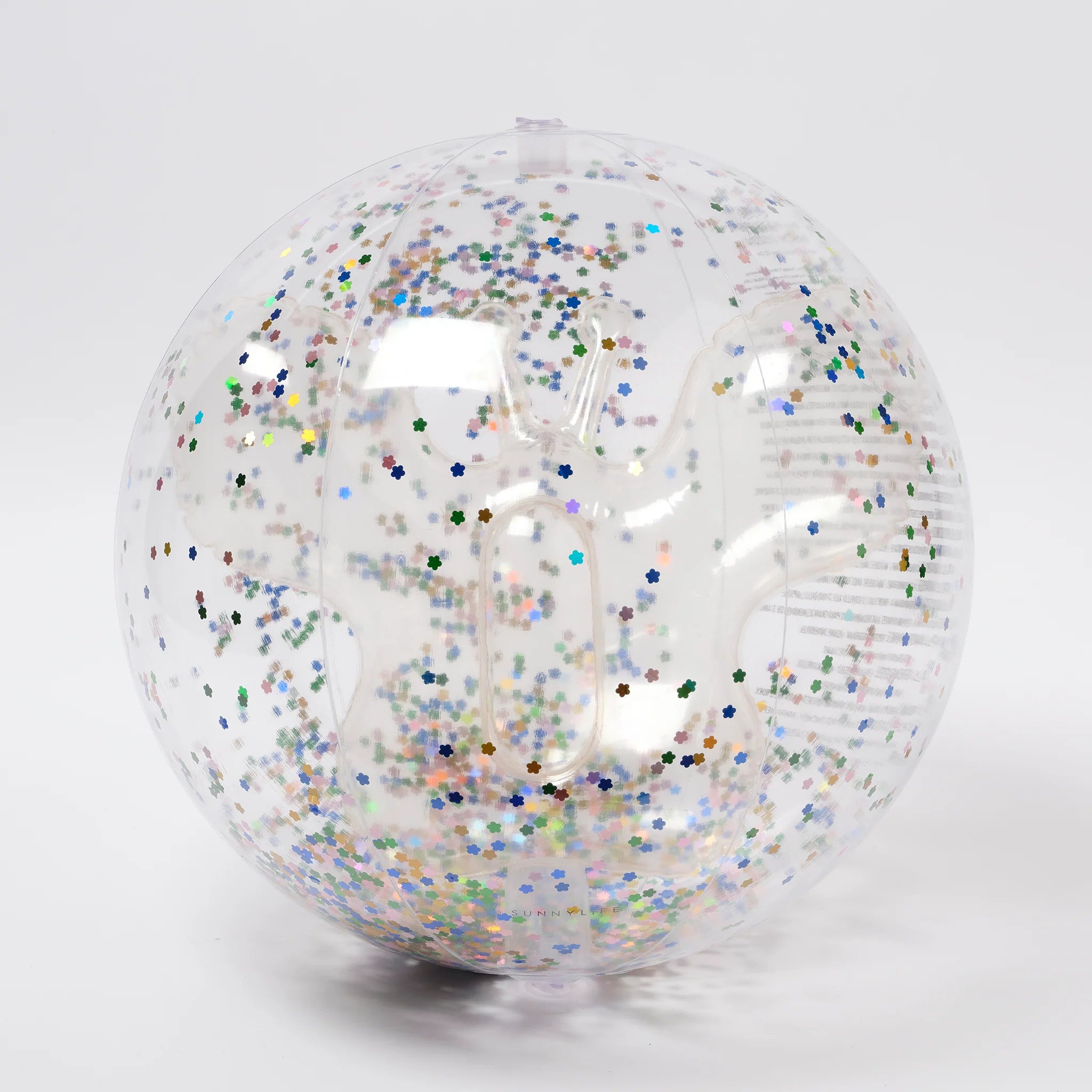 Ballon de plage gonflable 3D barbe à papa et paillettes
