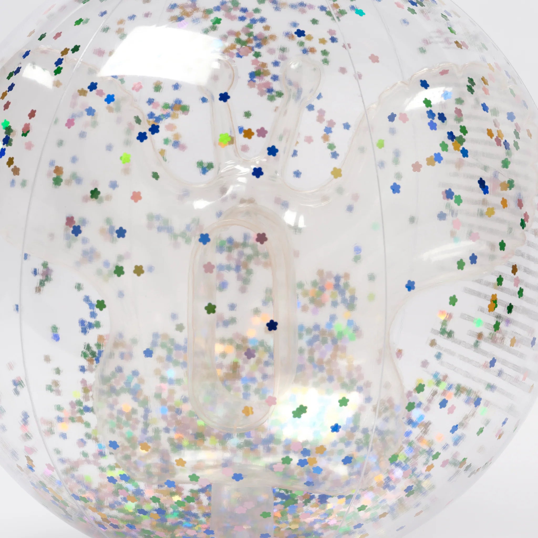 Ballon de plage gonflable 3D barbe à papa et paillettes