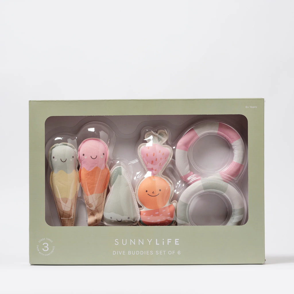 Lot de 6 jouets de bain en Néoprène - Barbe à papa