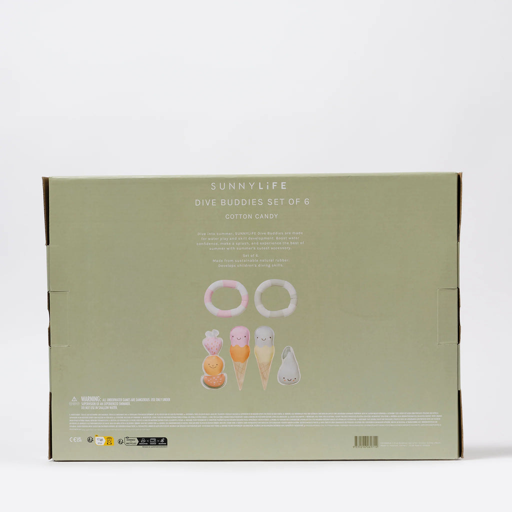 Lot de 6 jouets de bain en Néoprène - Barbe à papa