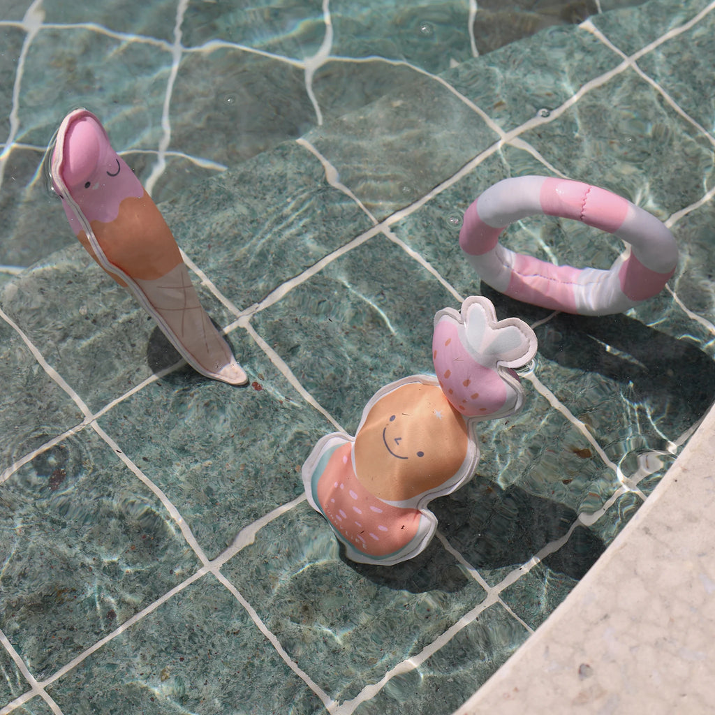 Lot de 6 jouets de bain en Néoprène - Barbe à papa