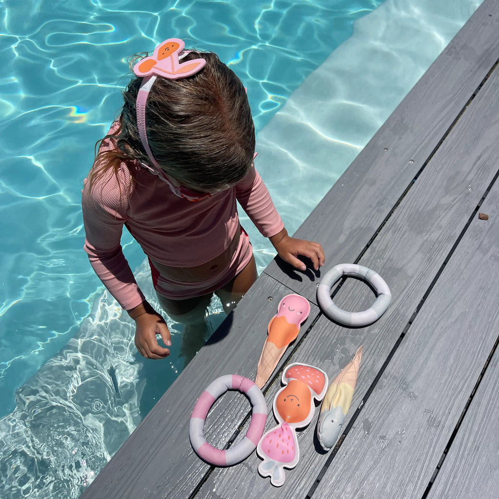 Lot de 6 jouets de bain en Néoprène - Barbe à papa
