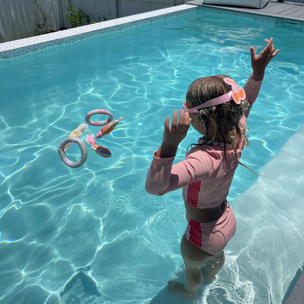 Lot de 6 jouets de bain en Néoprène - Barbe à papa