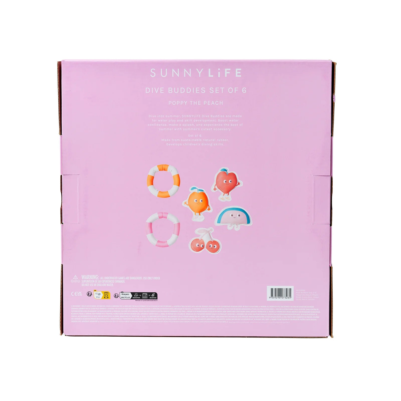 Jouets de plongée Poppy la Pêche Multi - Set de 6 - SUNNY LIFE