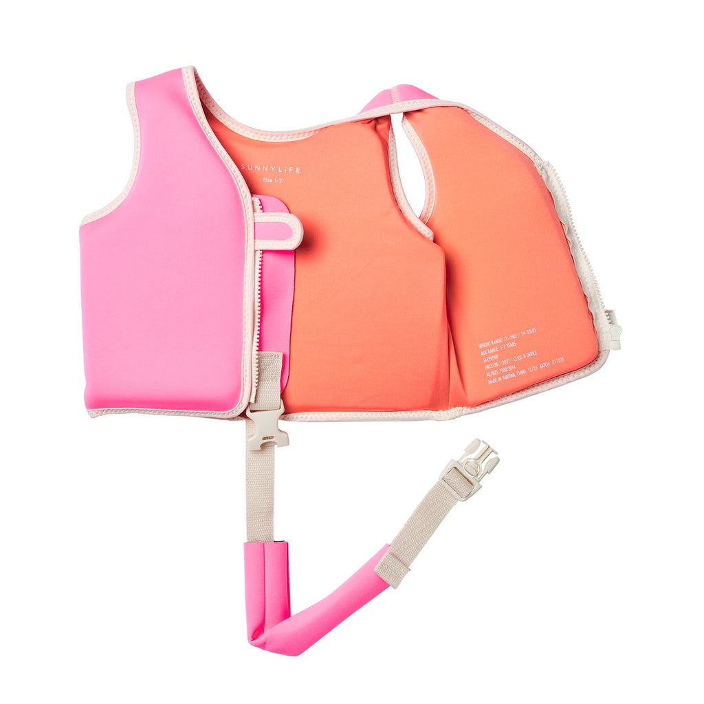 Gilet flotteur Poppy la Pêche Rose Néon - SUNNY LIFE