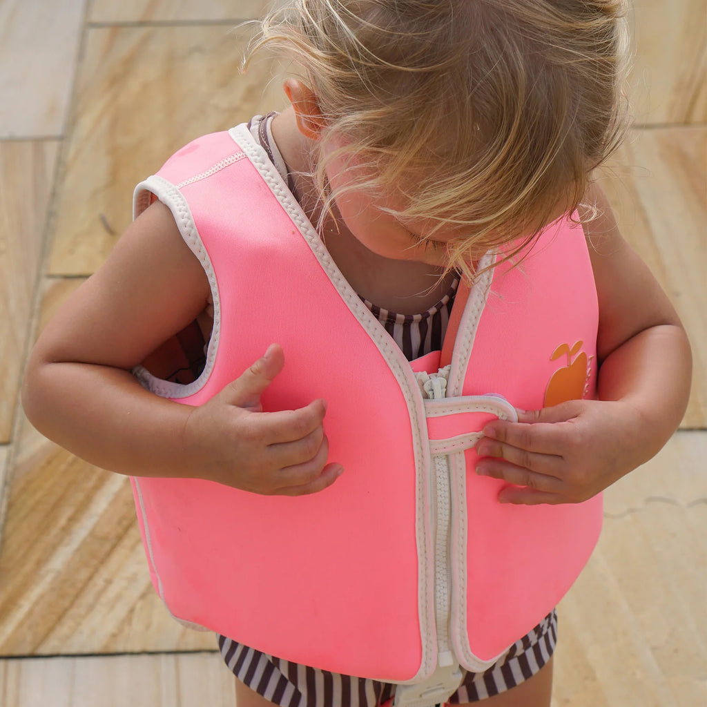 Gilet flotteur Poppy la Pêche Rose Néon - SUNNY LIFE