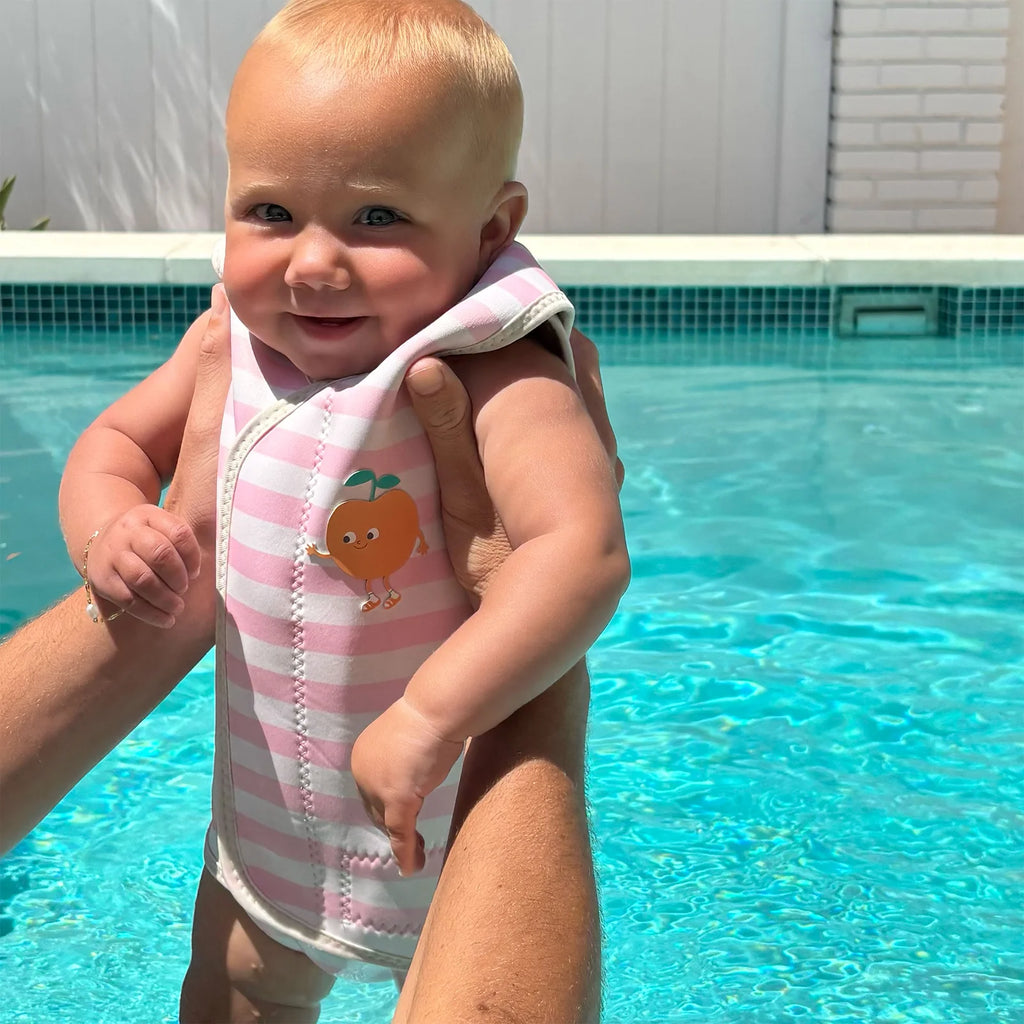 Baby Wetsuit - Poppy the Peach Pink Stripe - SUNNY LIFE