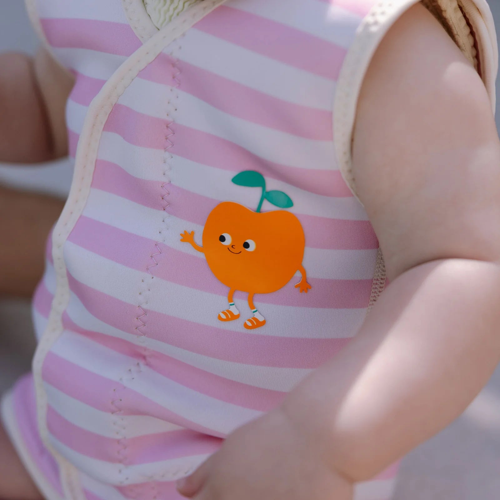 Baby Wetsuit - Poppy the Peach Pink Stripe - SUNNY LIFE
