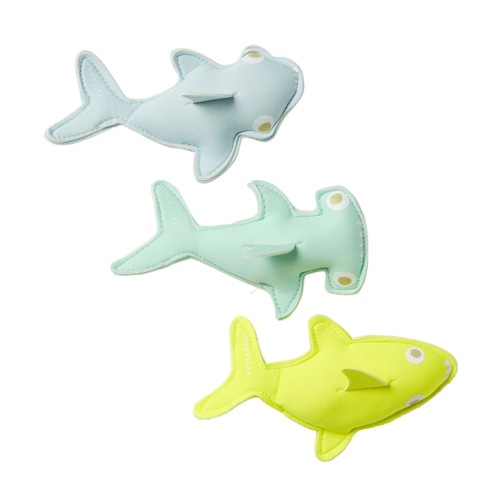 Salty le Requin - Jouets de plongée Aqua Jaune Néon - Set de 3 - SUNNY LIFE