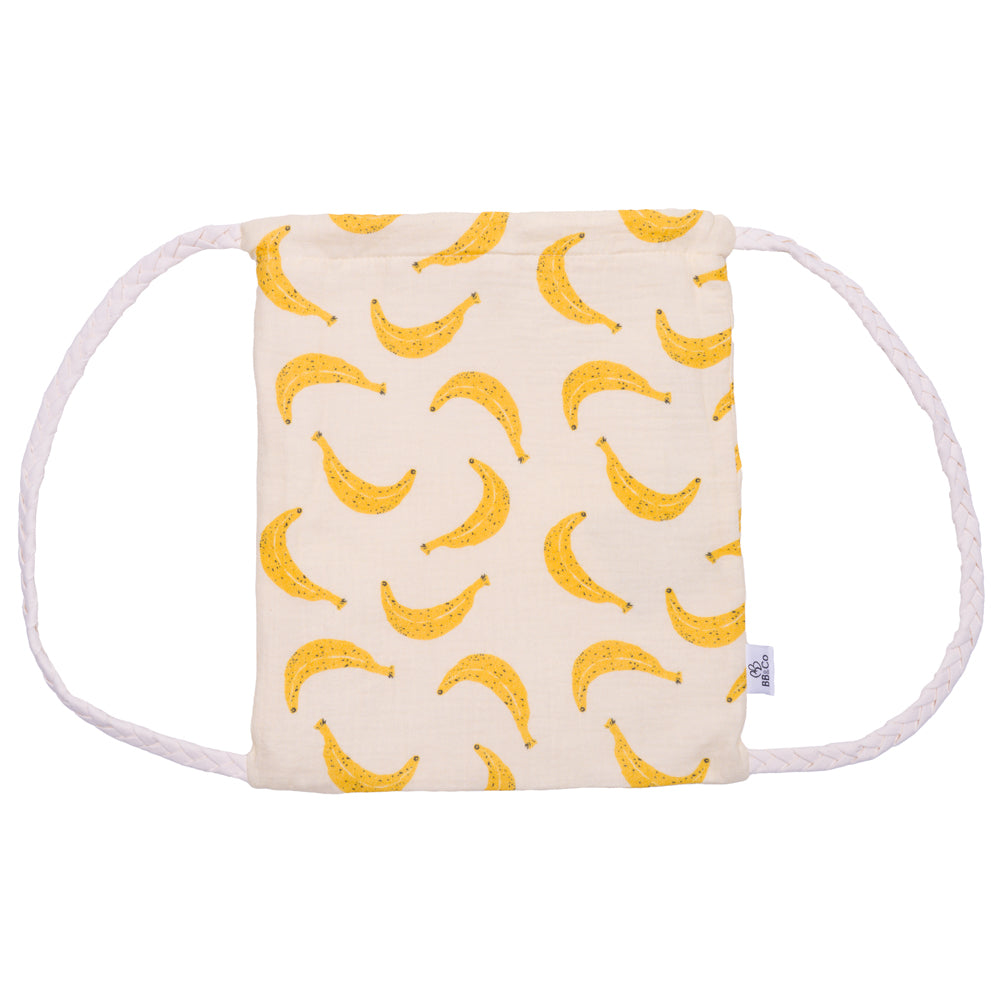 Sac à dos en double gaze bretelles tressées bananes - BB&Co