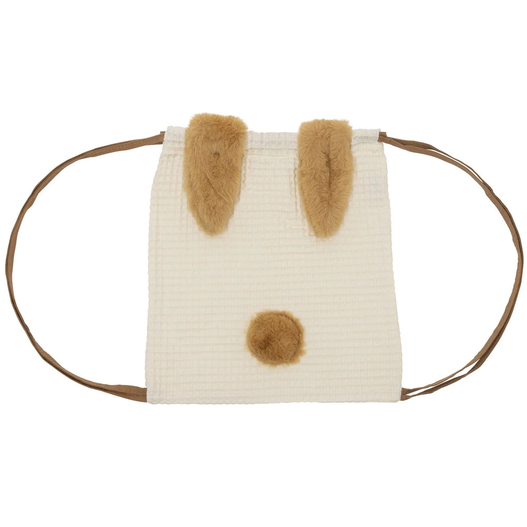 BB&Co – Sac à dos lapin en nid d’abeille – écru / noisette - BB&Co