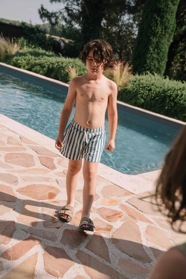 Short de Bain Chico Rayures - bleu grec