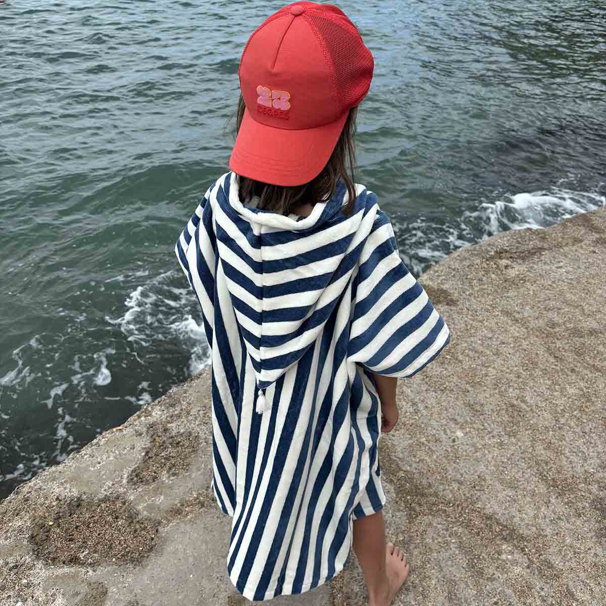 Poncho de bain Suzon - blue midnight 4-6 ans