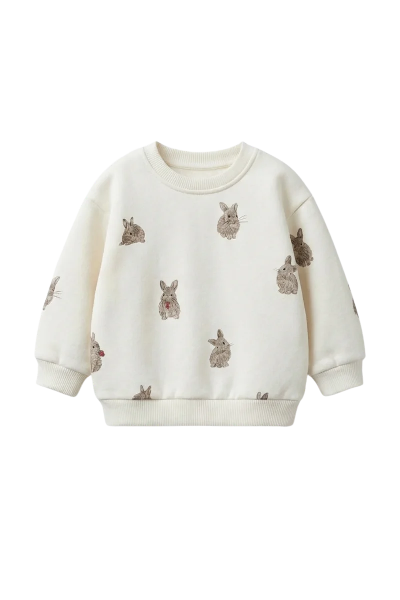 Sweatshirt Bart - Ecru Lapins