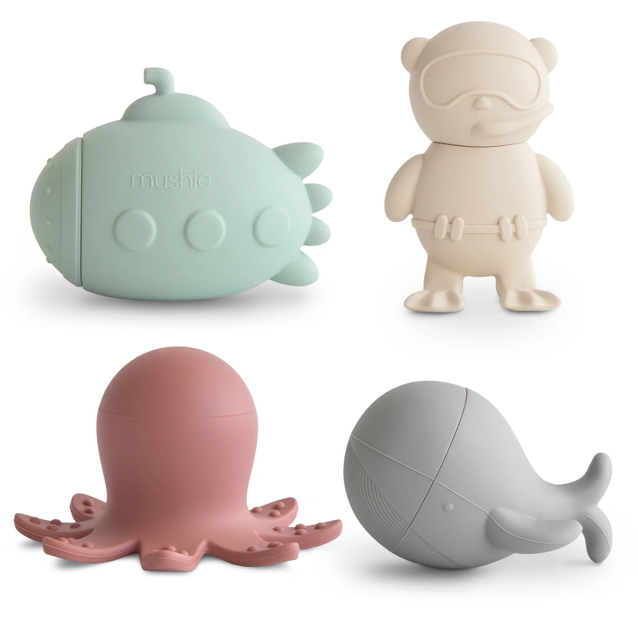 Ensemble de jeu pour le bain en silicone Sealife - Paquet de 4