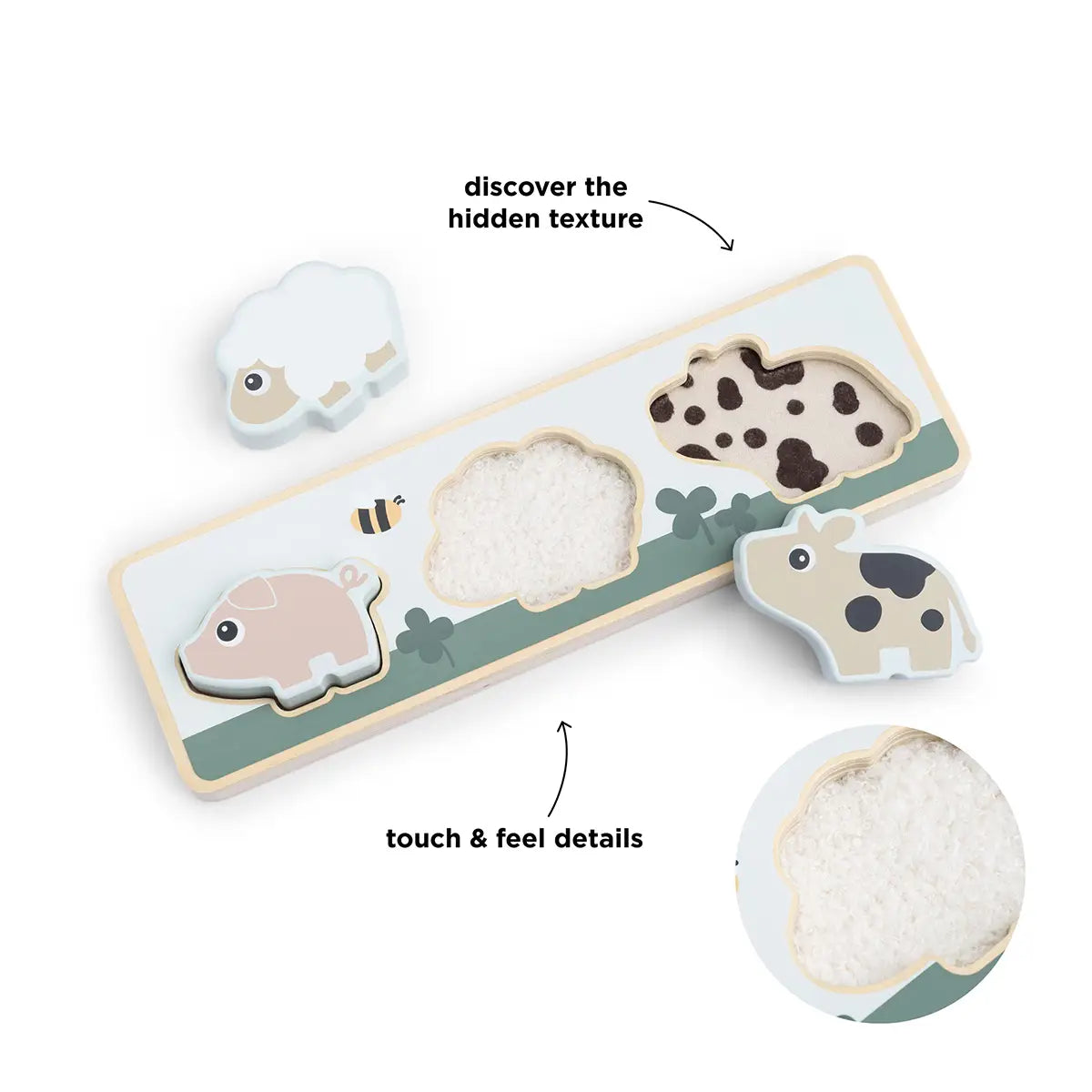 Puzzle sensoriel - Tiny Farm - Multicolore