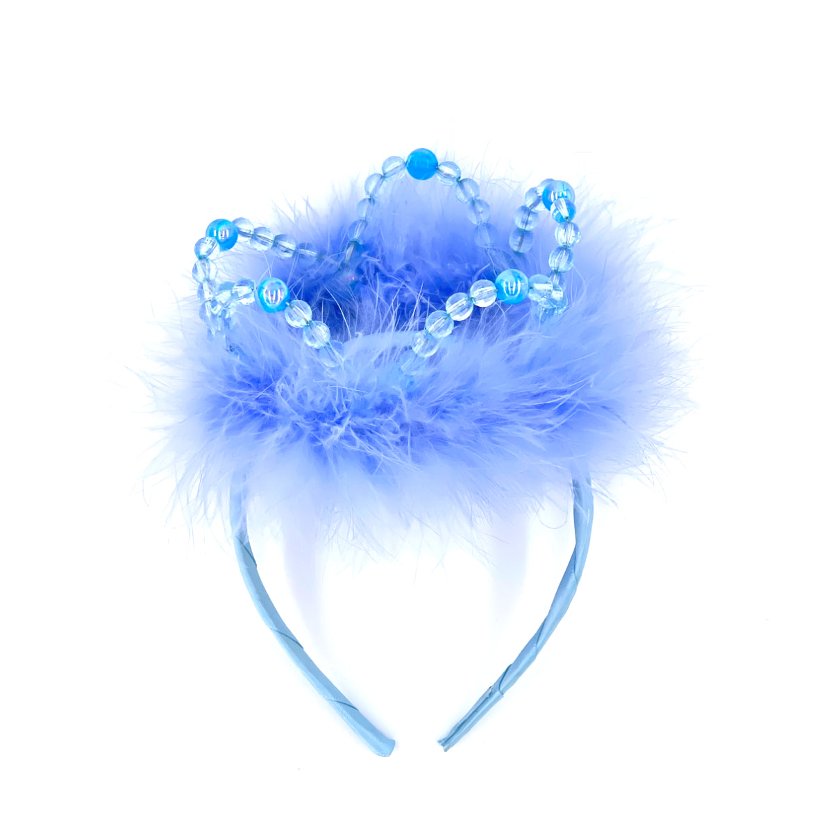 Serre Tête - Perles et Marabout bleu