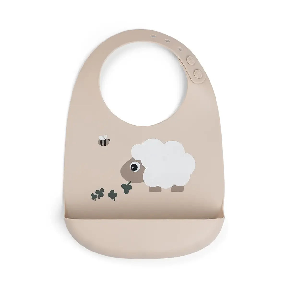 Bavoir en silicone - Sheepy - Sable
