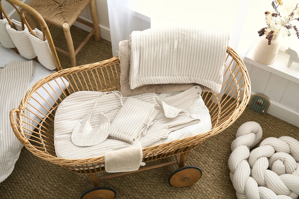 Gigoteuse ouatinée rayé galet – Soft Stripes