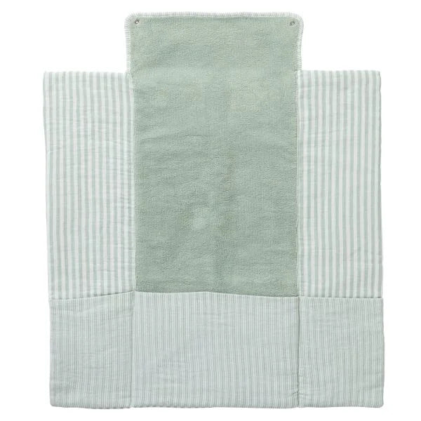 Tapis à langer rayé vert de gris - BB&Co