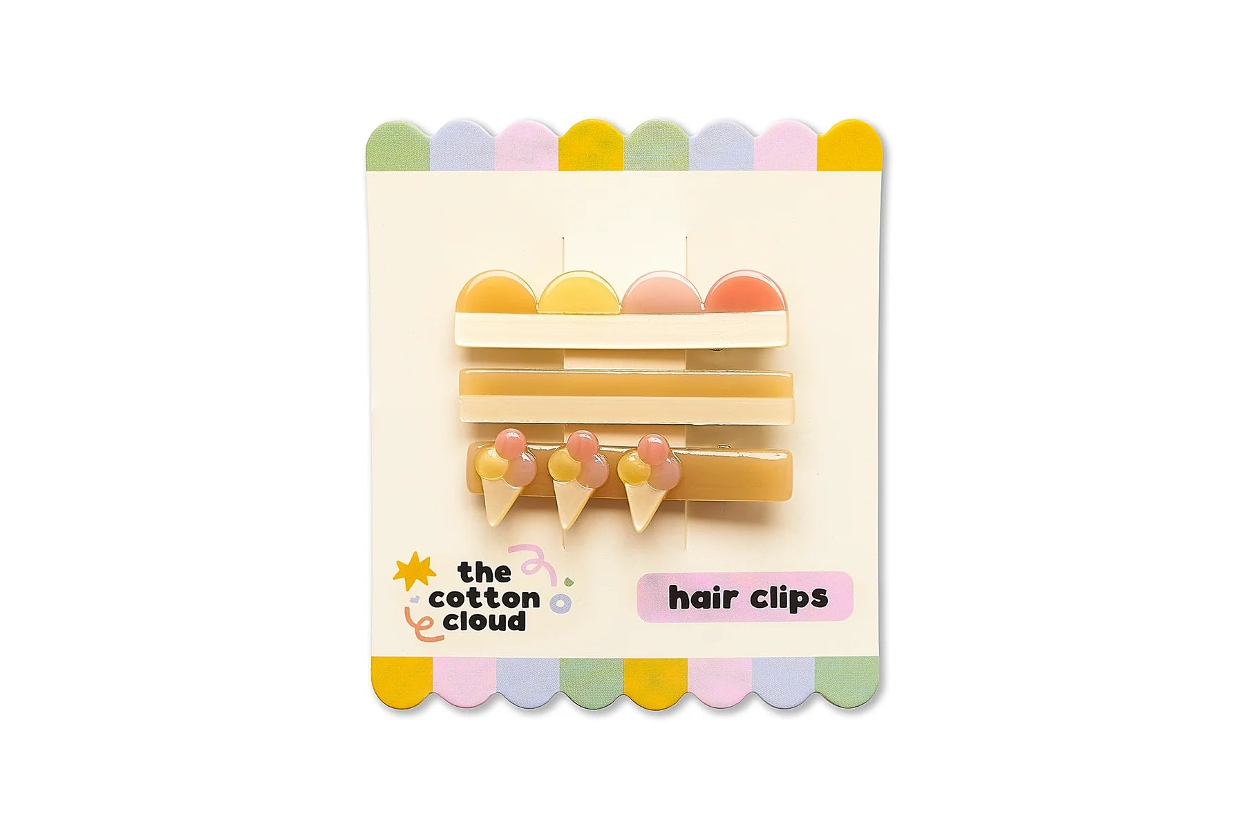 Pinces à cheveux 3-set Crème glacée