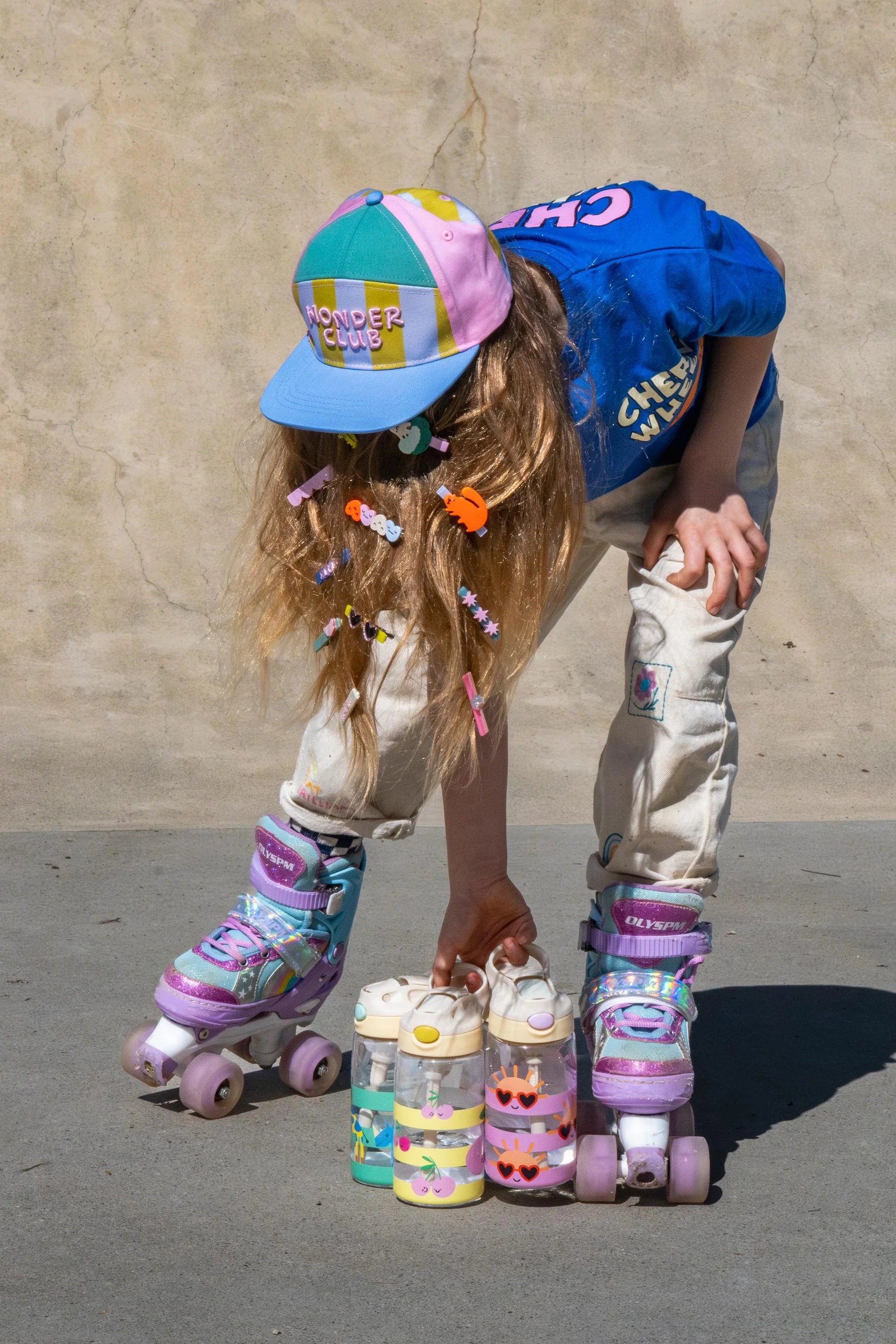 Casquette Coeurs Dansants Rose 2-5 ans