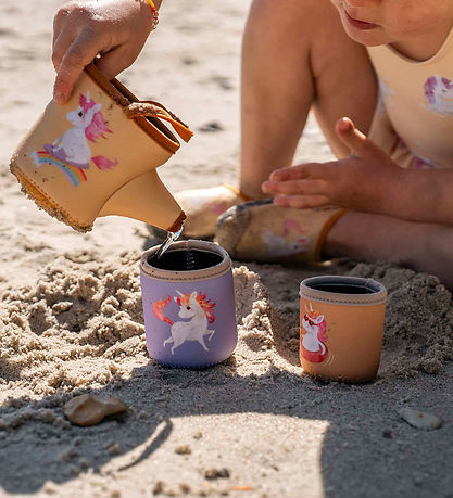 Jouets de bain en néoprène - Gobelets d'activités licorne