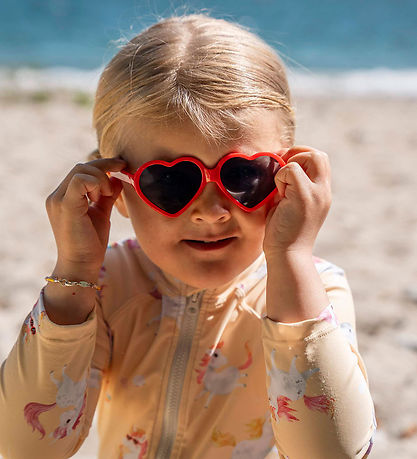 Lunettes de soleil coeur enfant 1-3 ans - Rouge