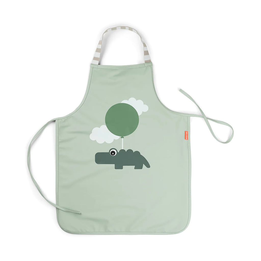tablier imperméable pour enfants - nuages heureux - vert