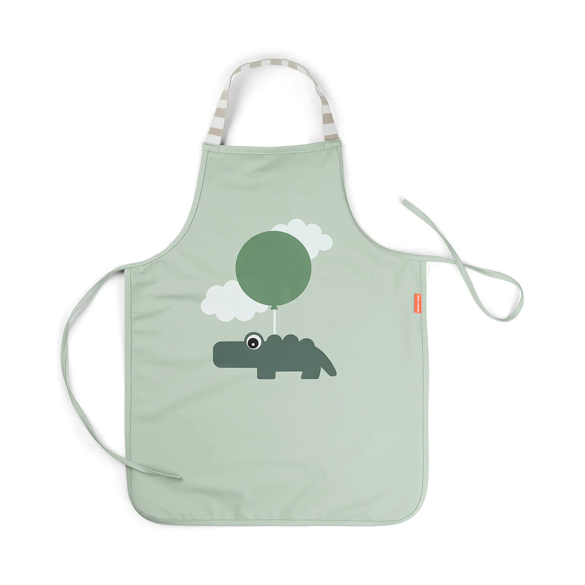 tablier imperméable pour enfants - nuages heureux - vert