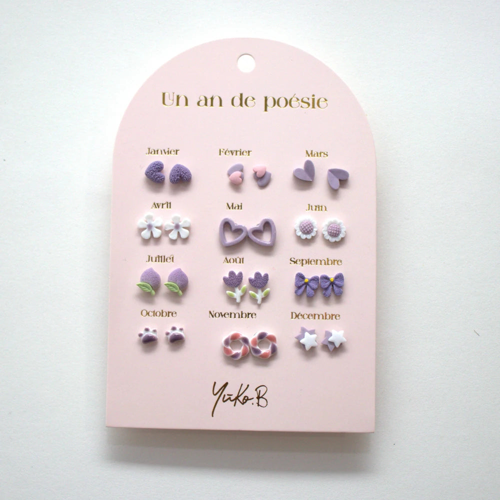 Boucles d’oreilles - Un an de poésie - Parme 12P
