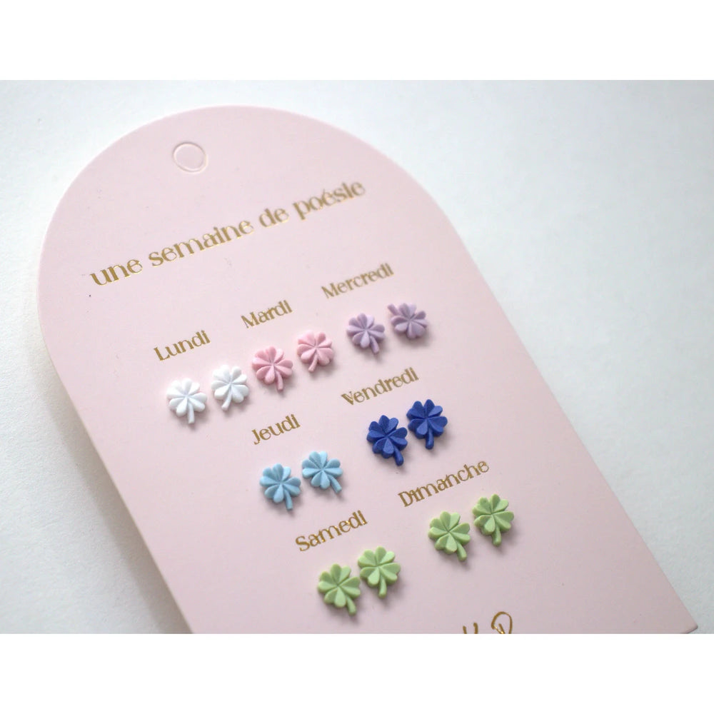 Boucles d’oreilles Une semaine de poésie Chance 7P - Yuko B