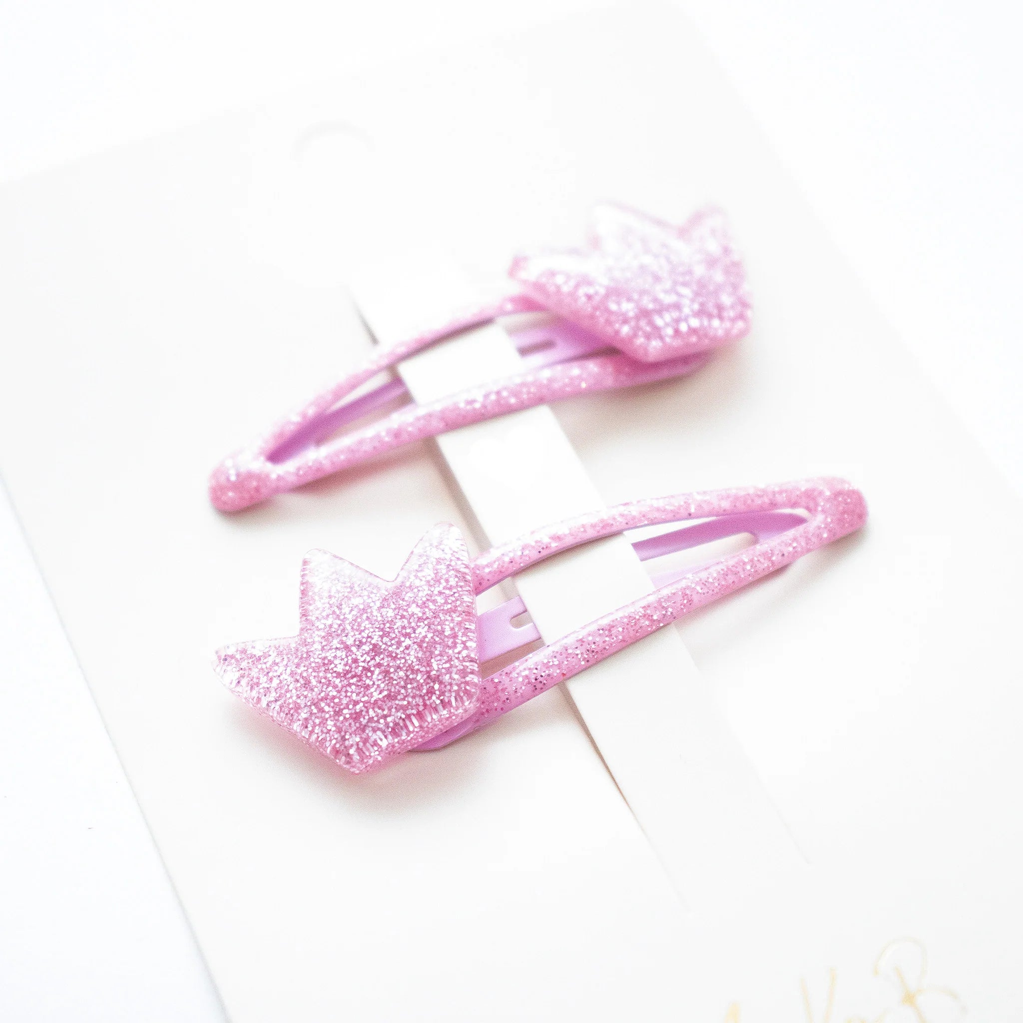 Duo Barrettes Premium Enfant - Sparkle Royal Pink - YUKO B