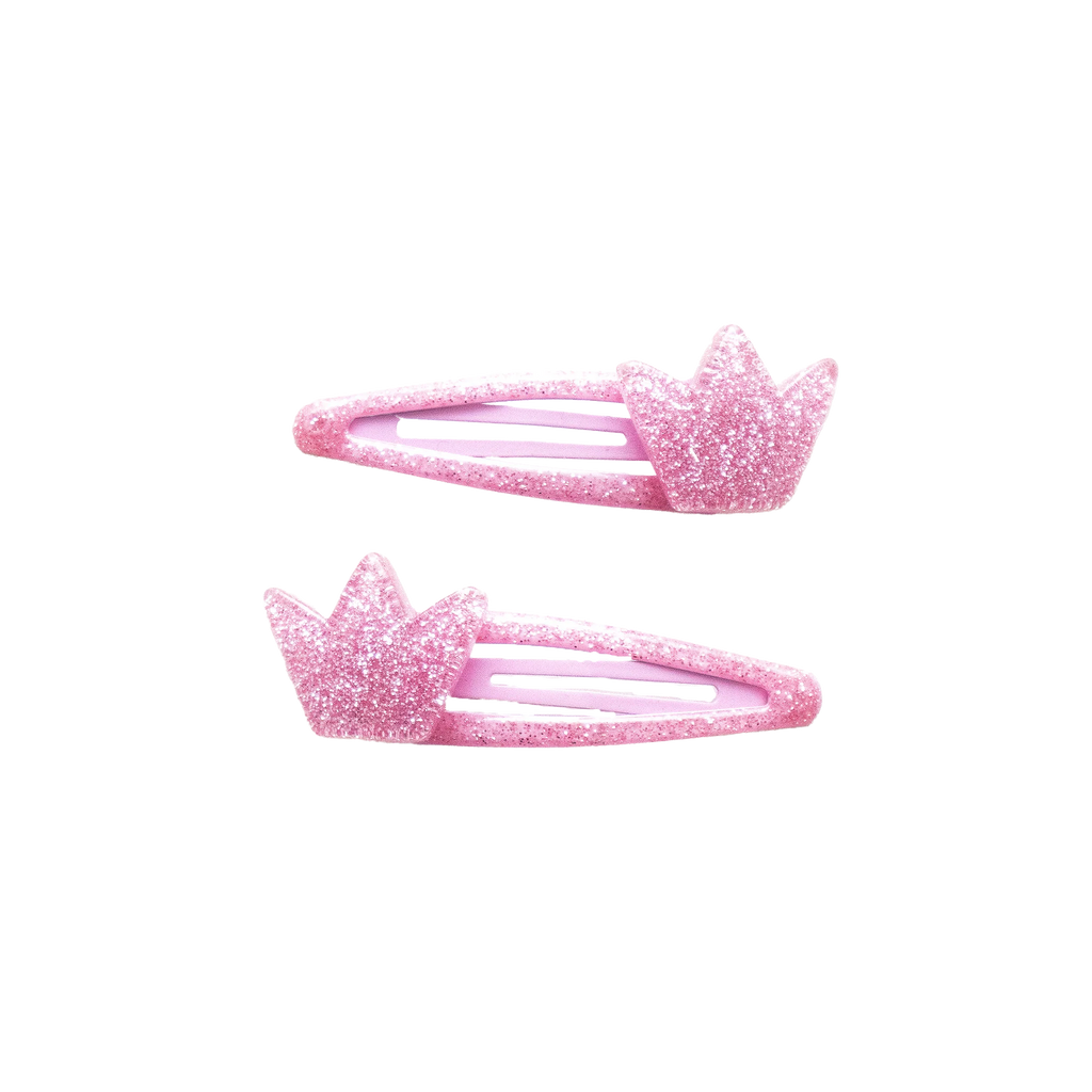 Duo Barrettes Premium Enfant - Sparkle Royal Pink - YUKO B