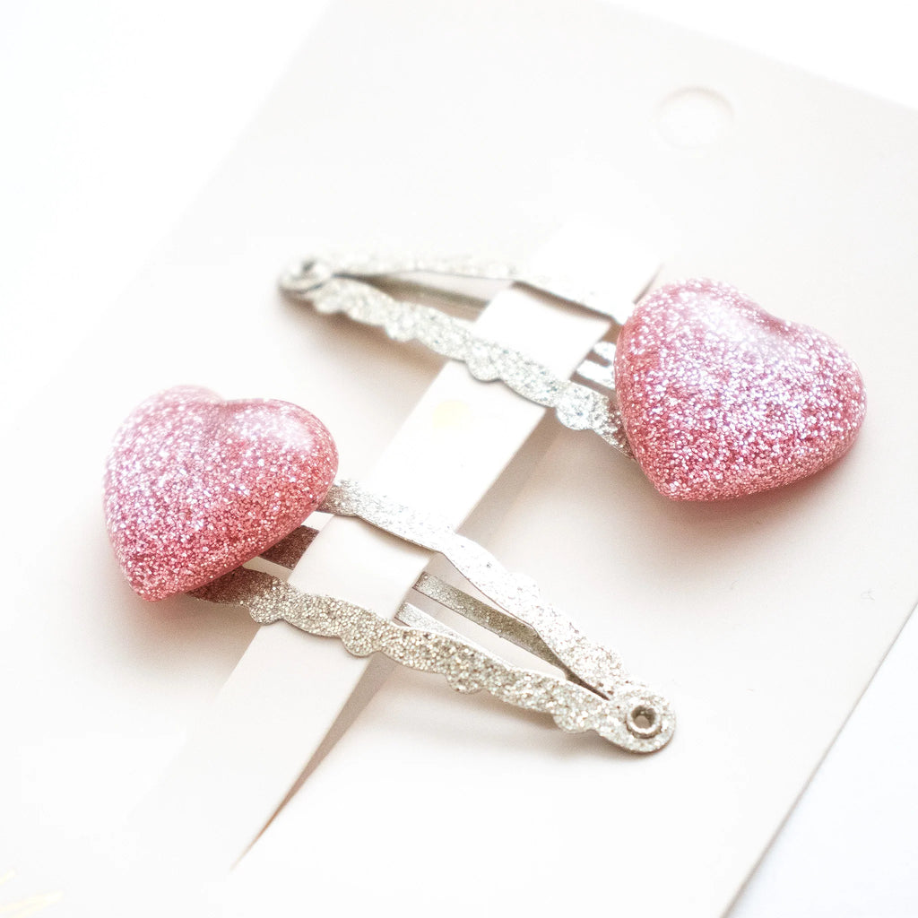 Duo Barrettes Premium Enfant - Sparkle Eclats de Coeurs - YUKO B