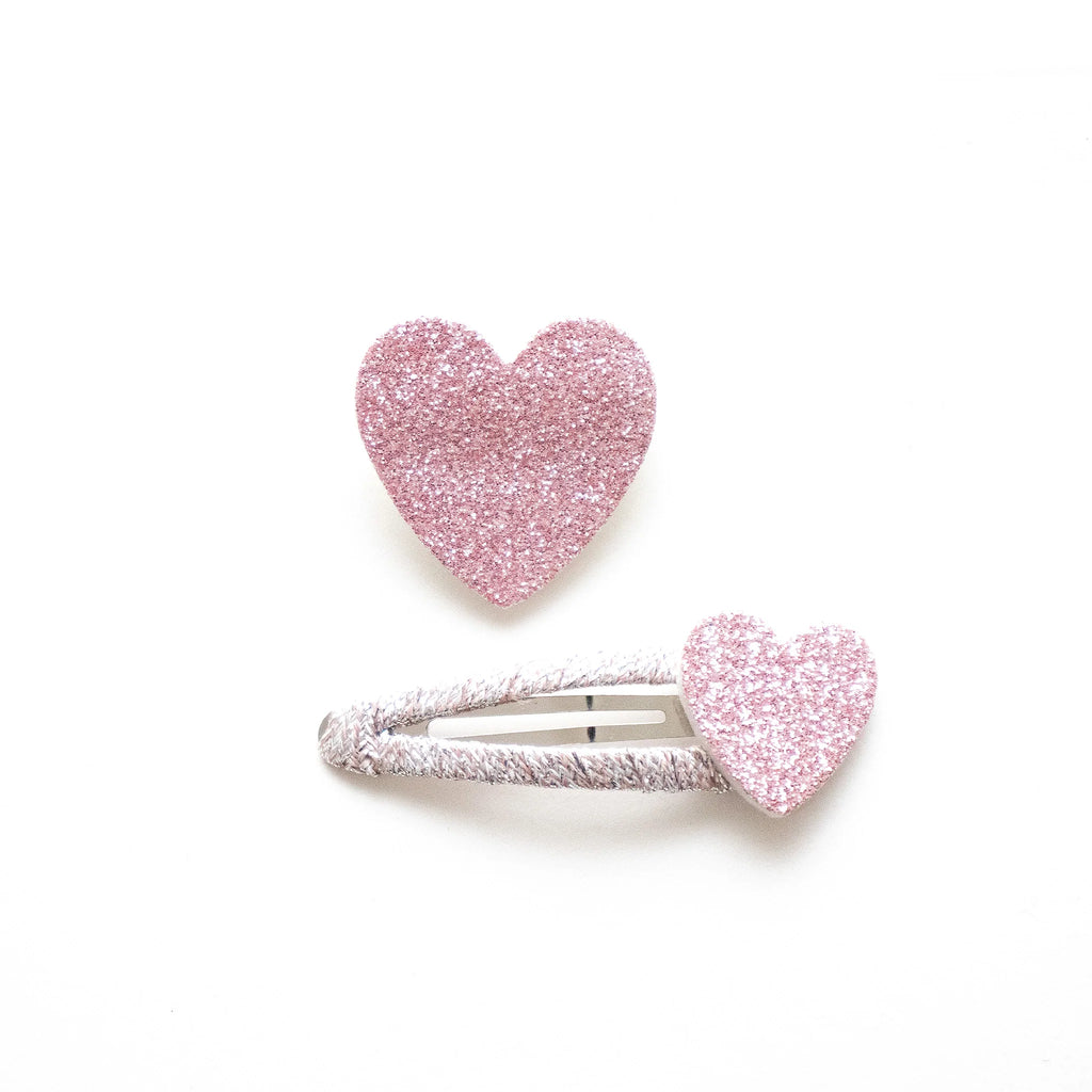 Duo Barrettes & Broche Enfant - My Lovely Pair Rose - YUKO B