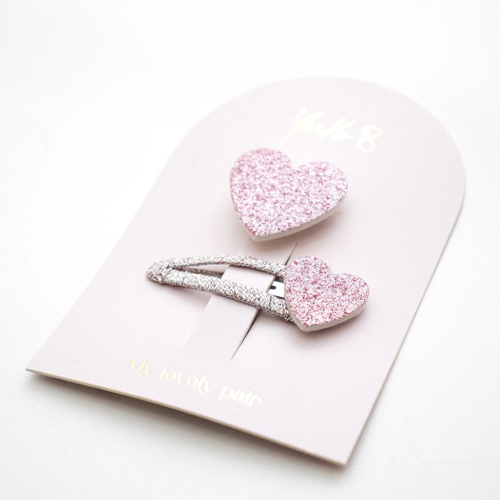 Duo Barrettes & Broche Enfant - My Lovely Pair Rose - YUKO B