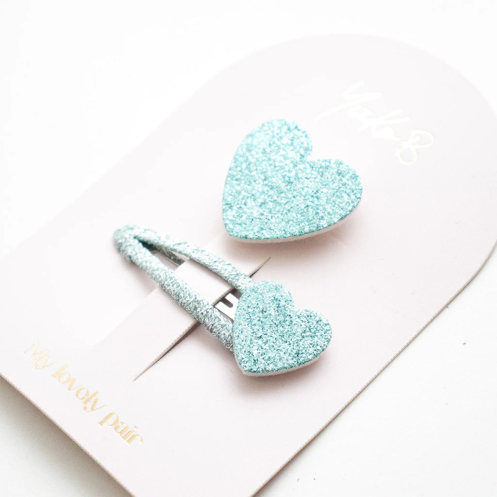 Duo Barrettes & Broche Enfant - My Lovely Pair Menthe - YUKO B