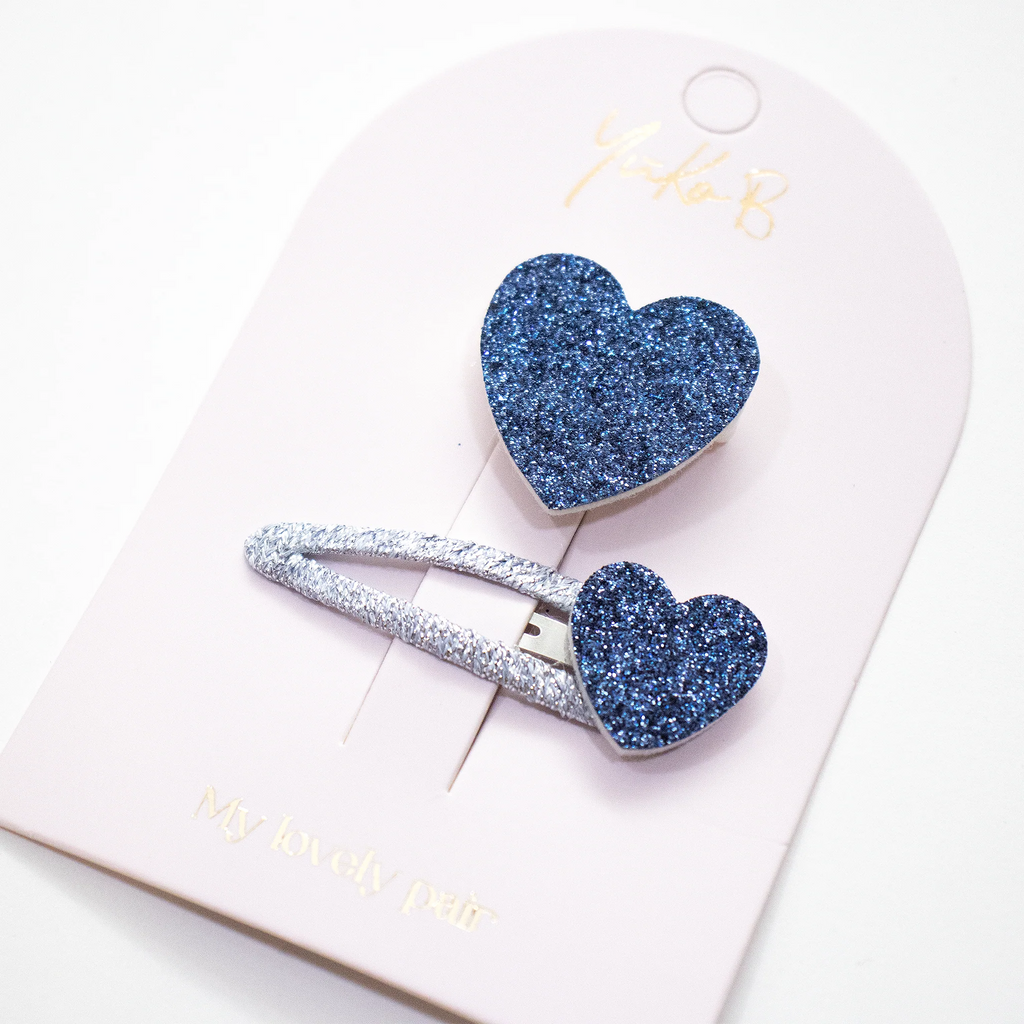 Duo Barrettes & Broche Enfant - My Lovely Pair Bleu - YUKO B