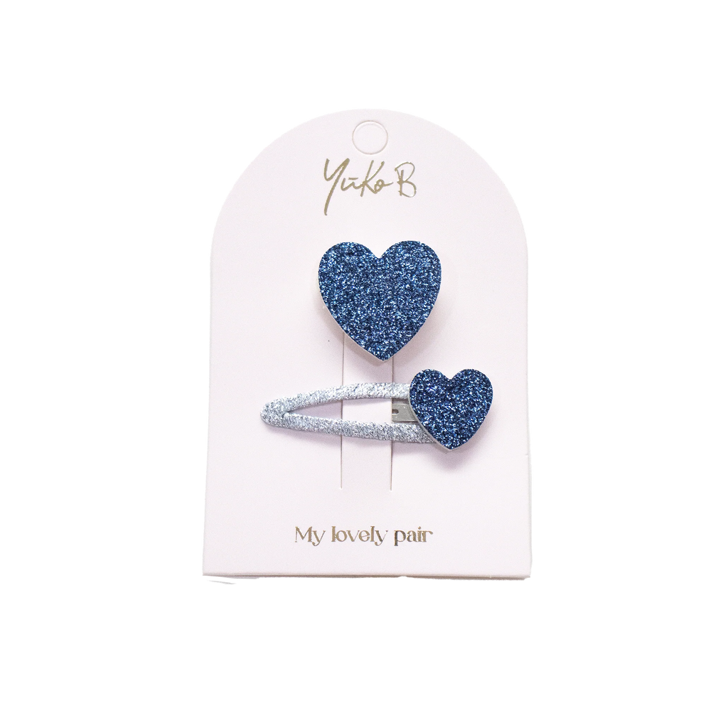 Duo Barrettes & Broche Enfant - My Lovely Pair Bleu - YUKO B