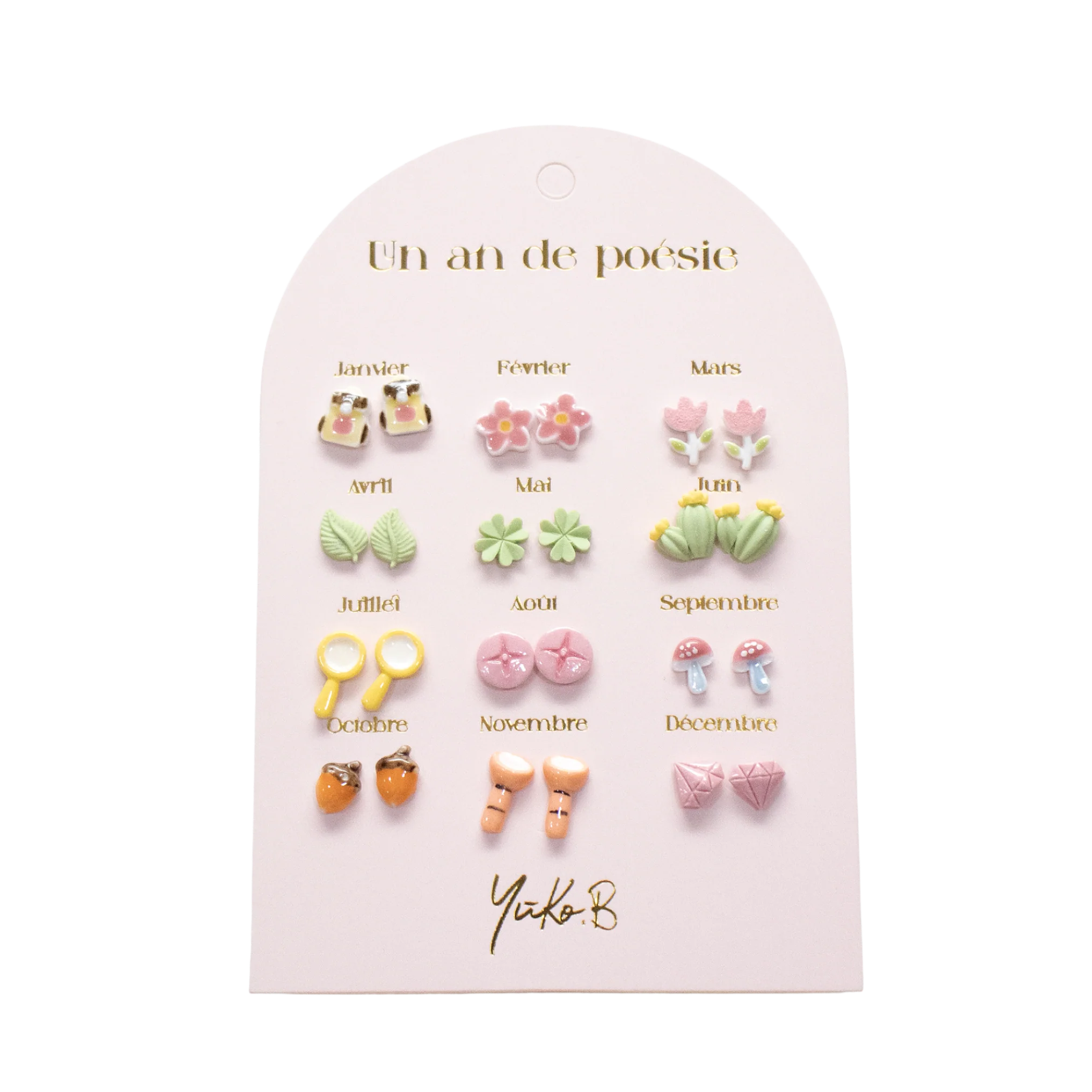 Boucles d'oreilles - Un an de Poésie Petites Exploratrices - YUKO B