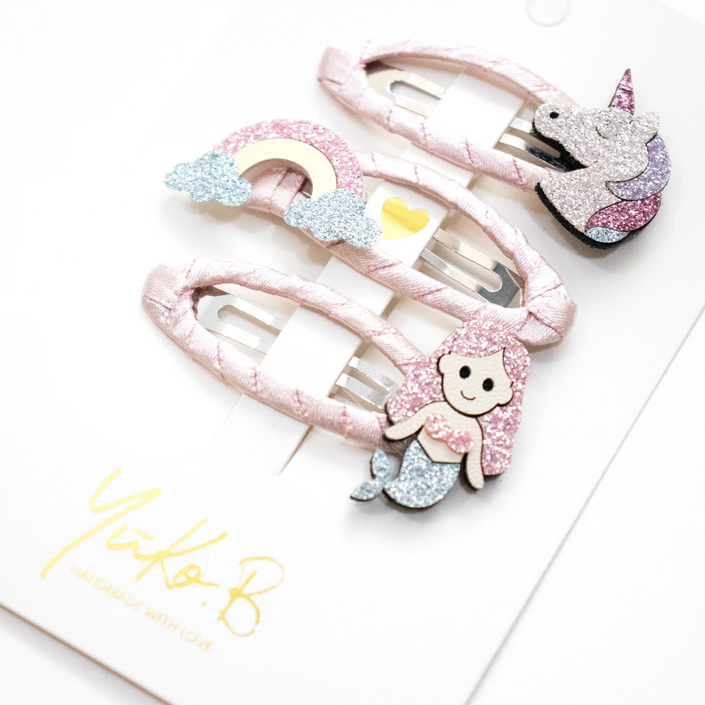 Trio Barrettes Premium Enfant - Féerie - YUKO B