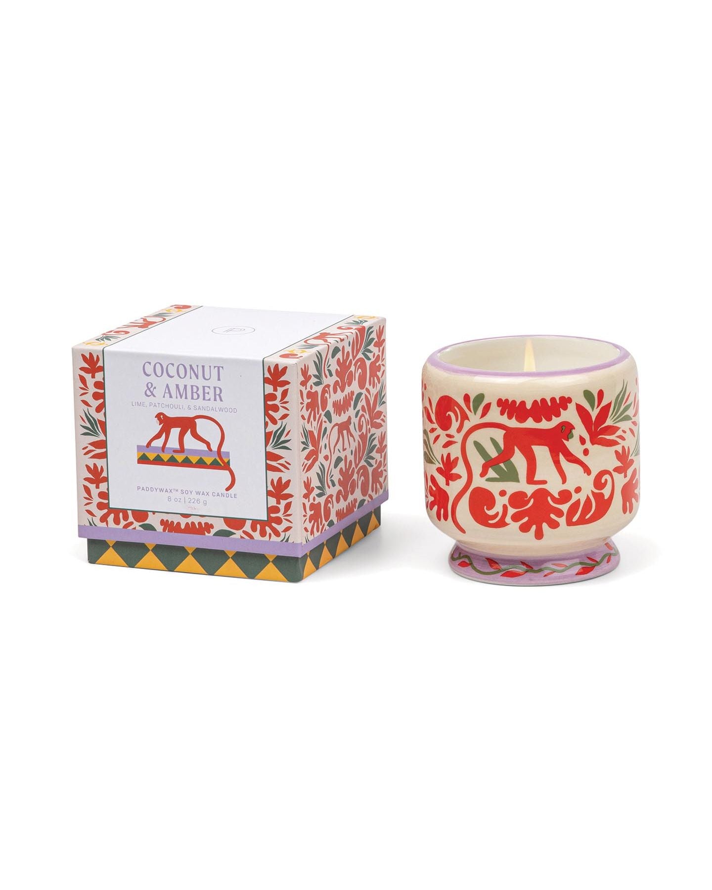Bougie en céramique Adopo Jungle - Coconut & Amber