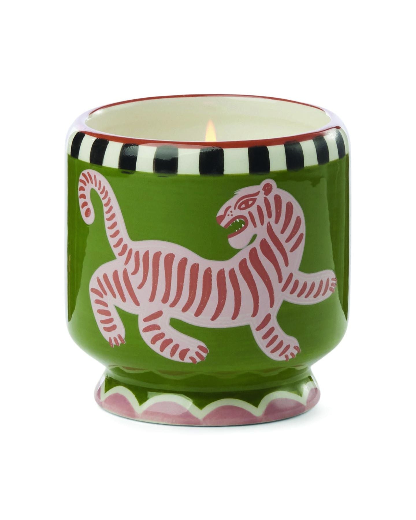 Bougie en céramique Adopo Tiger - Black  Cedar & Fig