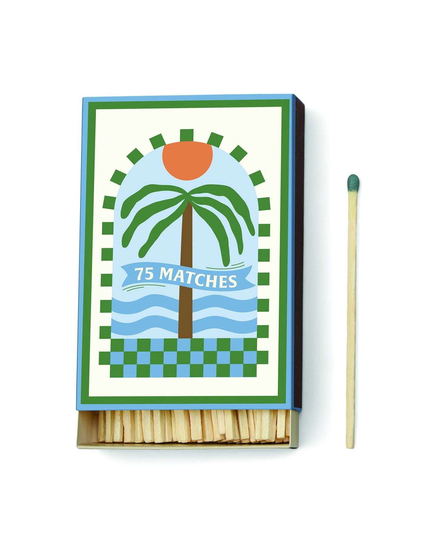 Boîte d'allumettes PALM TREE DARK GREEN