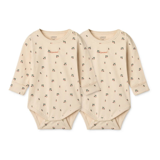 Lot de 2 bodies - YANNI - Peach mini / Sea shell